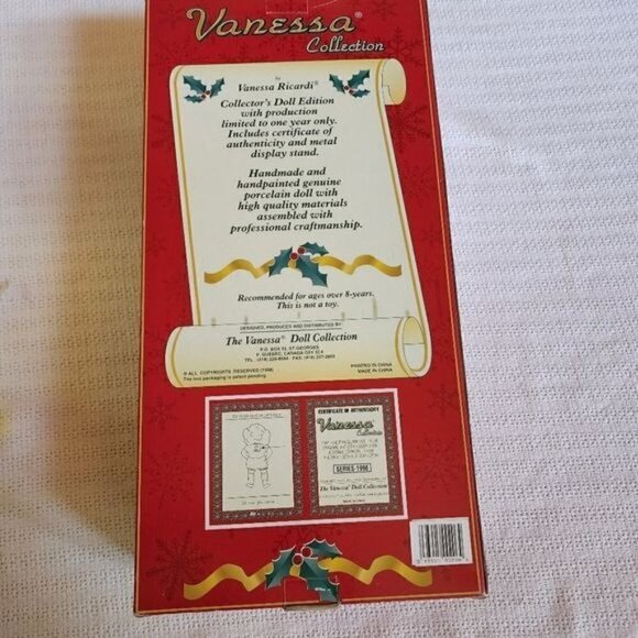 Vanessa Ricardi Collection Limited 1998 Handmade/Handpainted Porcelain Doll - Picture 4 of 16